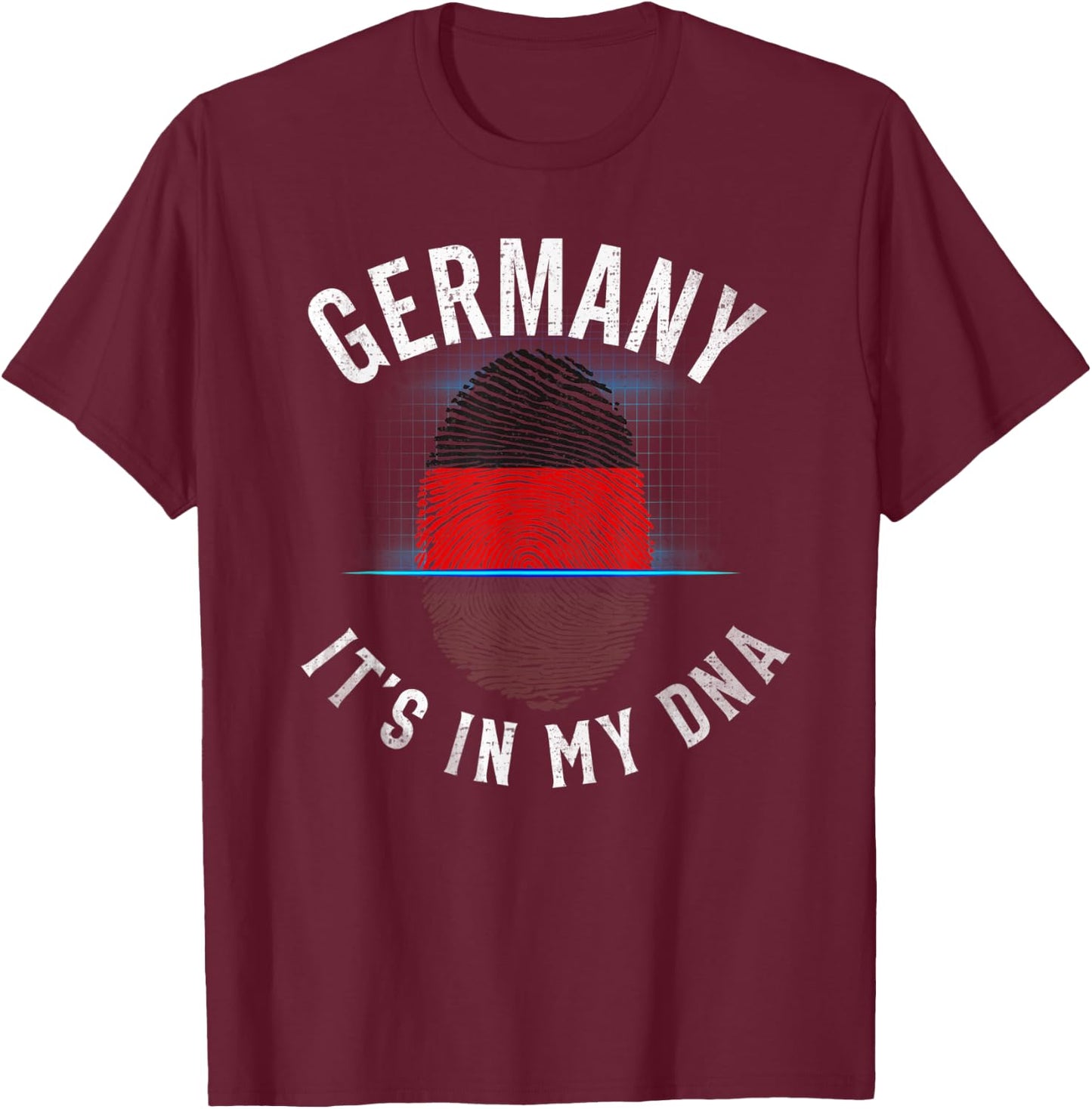 Vintage Germany Flag - It Is In My DNA - German Gift T-Shirt - T-Shirt | Maroon
