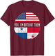 Half American Half Panamanian USA Flag Panama Heritage DNA T-Shirt - T-Shirt | Maroon