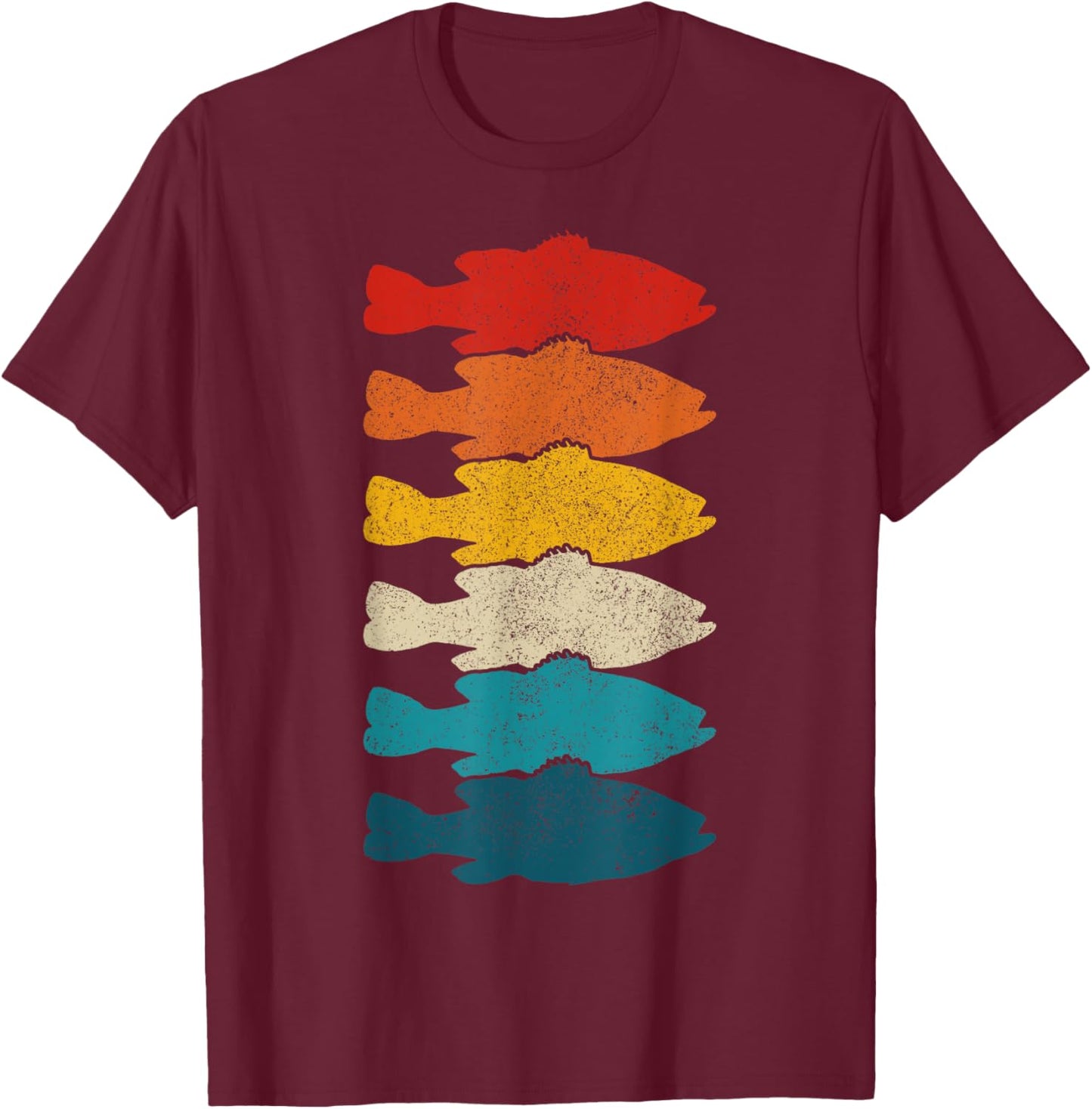 Largemouth Bass Vintage Fish Bass Fishing Fisherman T-Shirt - T-Shirt | Maroon