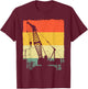 Funny Crane Art Men Women Crane Operator Heavy Equipment T-Shirt - T-Shirt | Maroon
