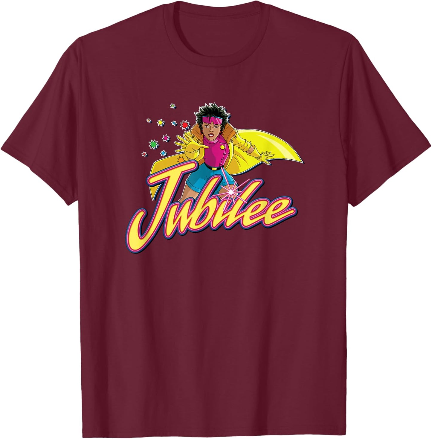 Marvel X-Men Jubilee Retro 90s T-Shirt - T-Shirt | Maroon