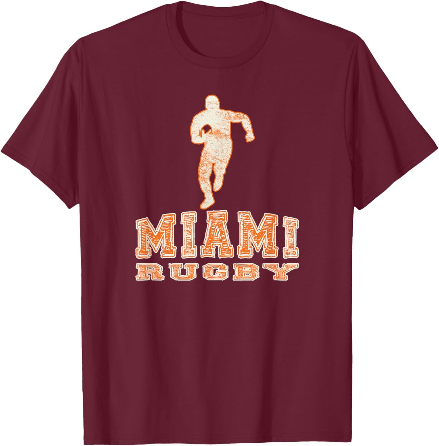 Vintage Miami FL Rugby Shirt T-Shirt - T-Shirt | Maroon