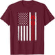 Tower Climber American Flag, Tower Climber T-Shirt - T-Shirt | Maroon