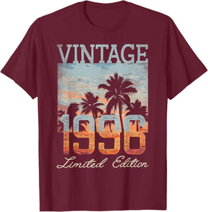 Vintage 1996 Limited Edition 29th Birthday 29 Year Old Gifts T-Shirt - T-Shirt | Maroon
