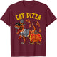 Eat Pizza Funny Turkey T Rex Youth Thanksgiving Boys Toddler T-Shirt - T-Shirt | Maroon