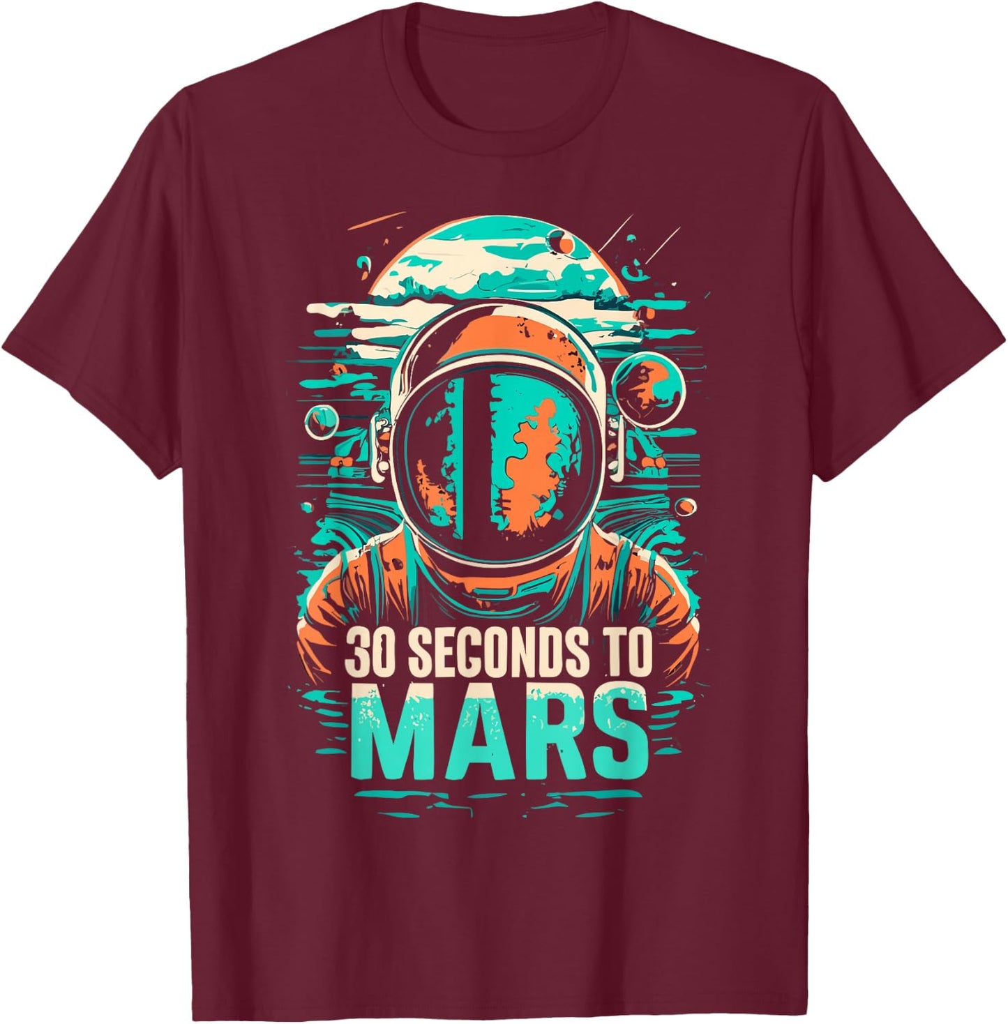 30 Seconds to Mars T-Shirt - T-Shirt | Maroon