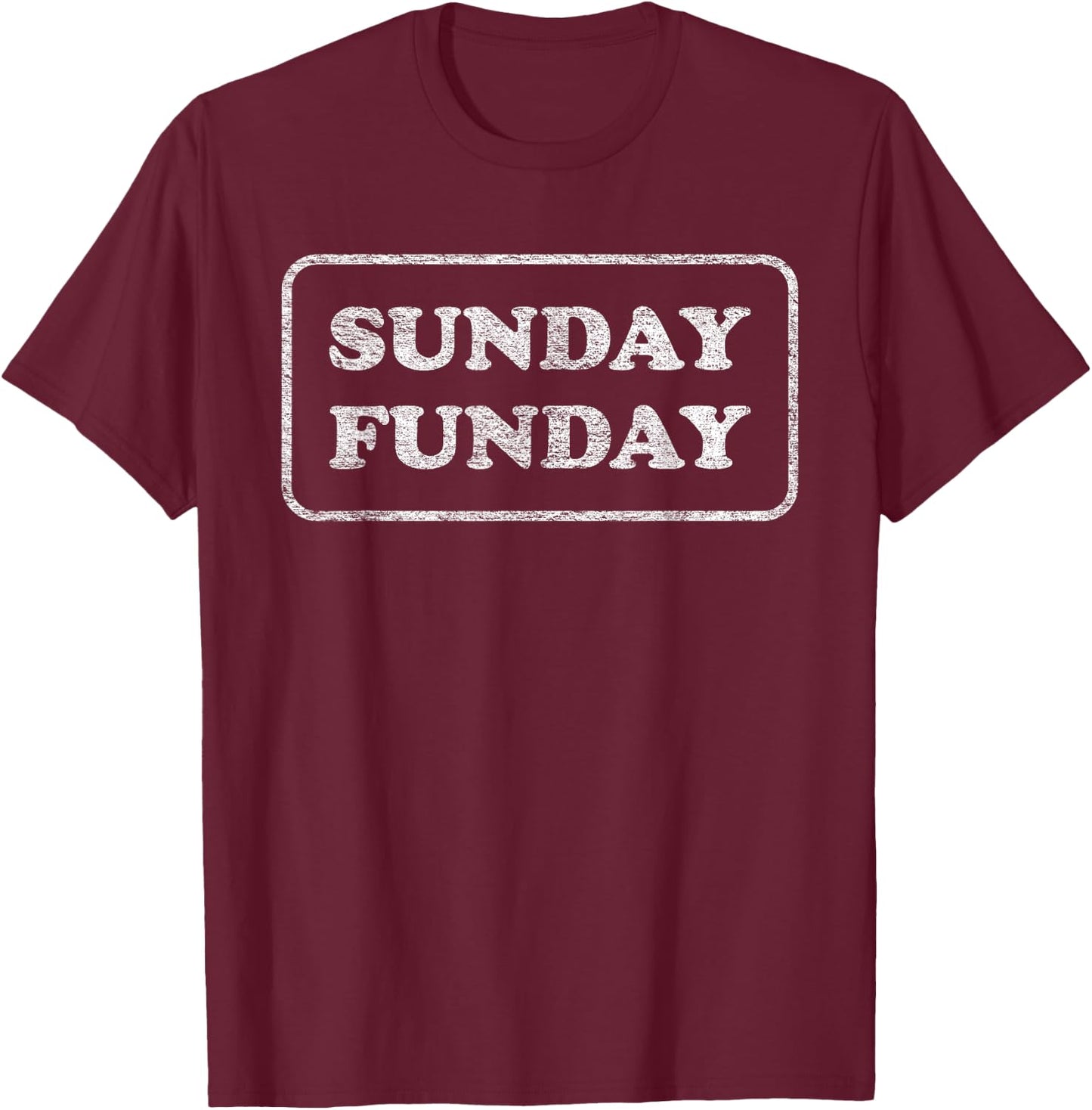 Sunday Funday Brunch Football Sports Bbq T-Shirt - T-Shirt | Maroon
