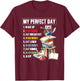 My Perfect Day Read Books Funny Reading Book Lover T-Shirt - T-Shirt | Maroon