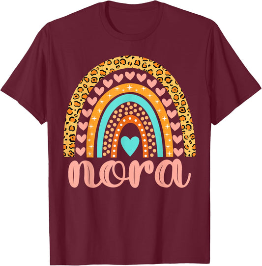 Nora Nora Name Birthday Shirt Gift T-Shirt - T-Shirt | Maroon