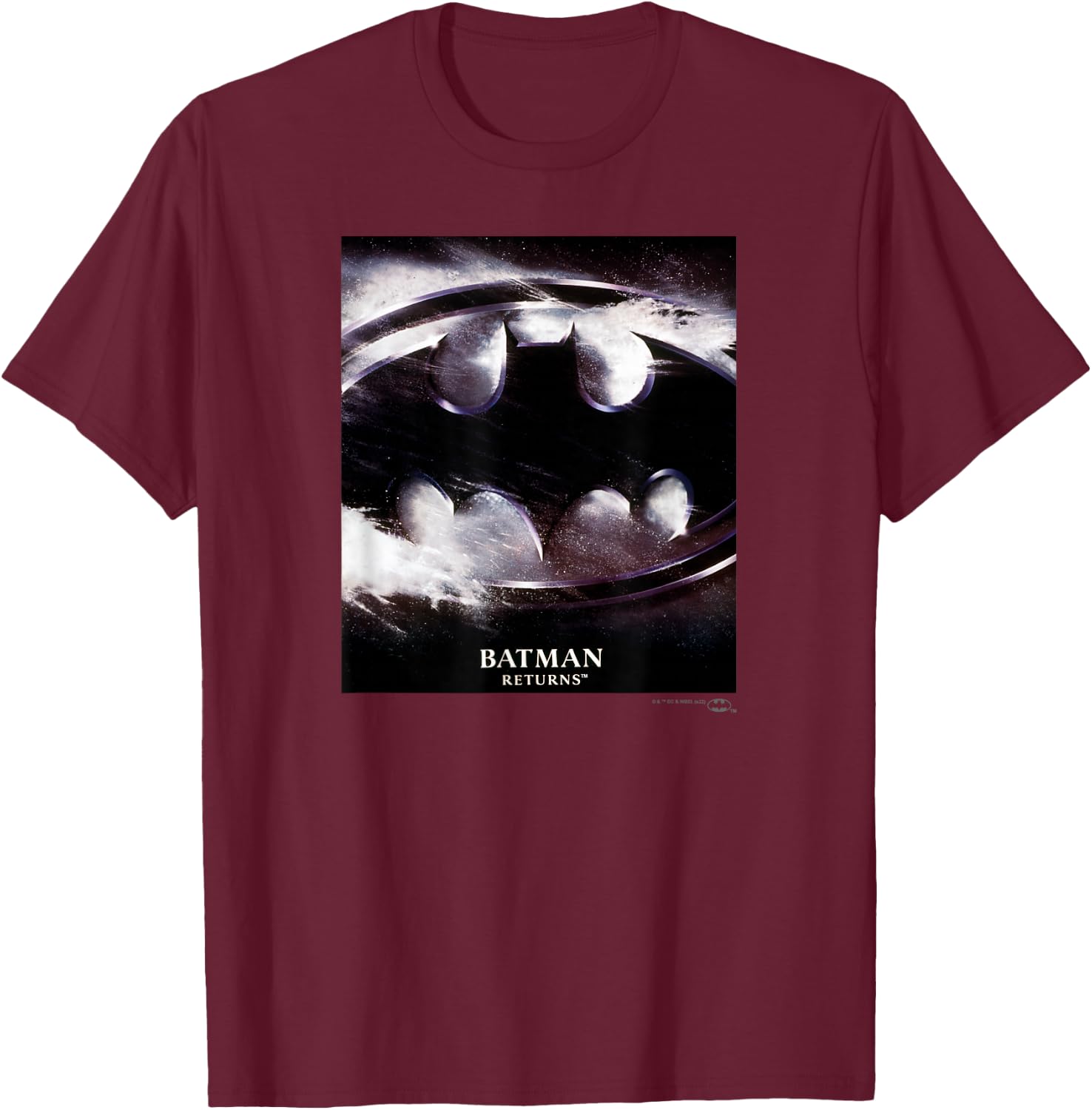 Batman Returns Snow Icon Poster T-Shirt - T-Shirt | Maroon