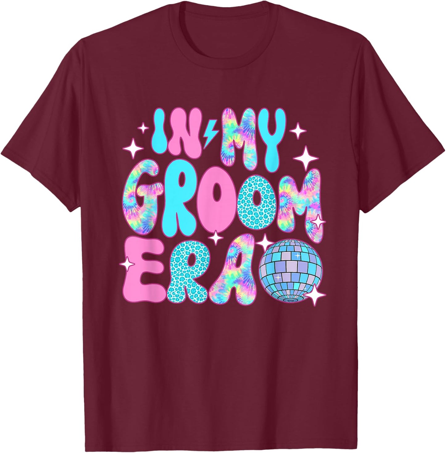 Disco In My Groom Era T-Shirt - T-Shirt | Maroon