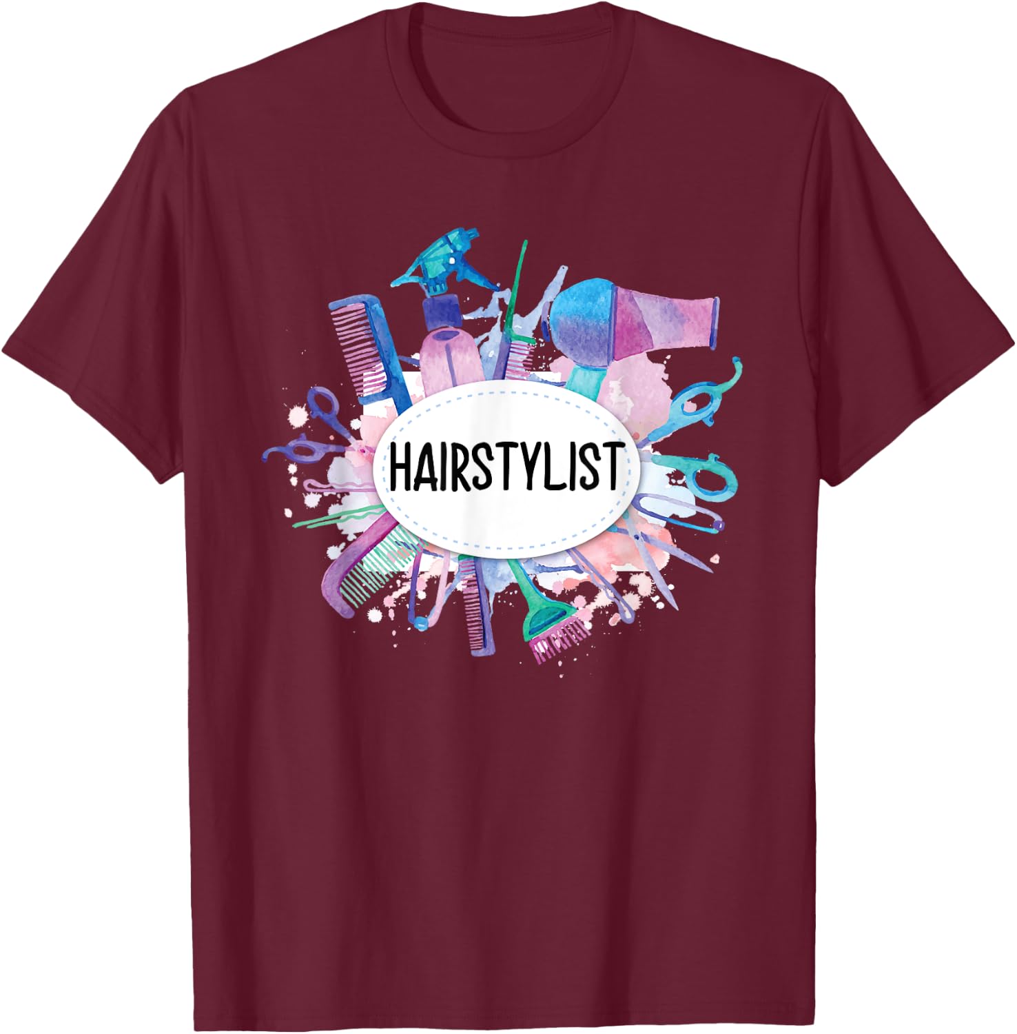 Barber Hairdresser Women Gift Hairstylist T-Shirt - T-Shirt | Maroon