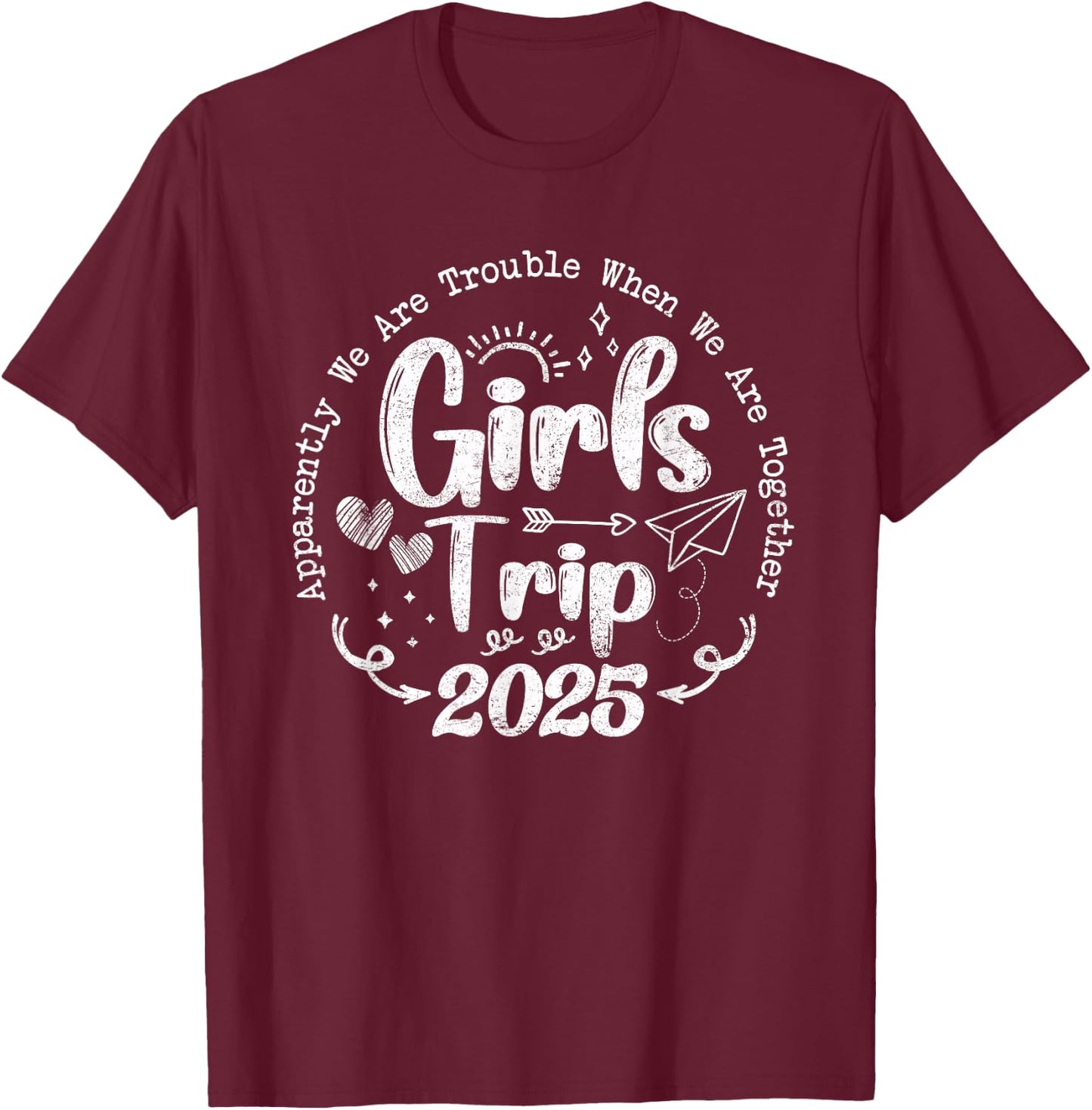 Black Graphic Travel , Small, Short Sleeve, All Seasons T-Shirt - T-Shirt | Maroon