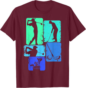 Golf Club Golfer Golfing Boys Kids T-Shirt - T-Shirt | Maroon