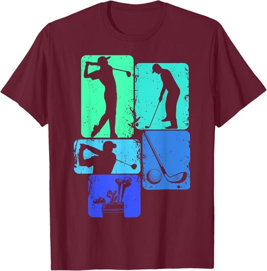 Golf Club Golfer Golfing Boys Kids T-Shirt - T-Shirt | Maroon