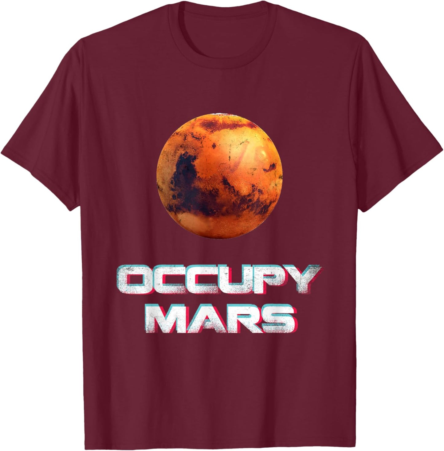 Occupy Mars T-Shirt - T-Shirt | Maroon