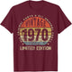 Birthday Gift - All Original Parts - Born 1970 T-Shirt - T-Shirt | Maroon
