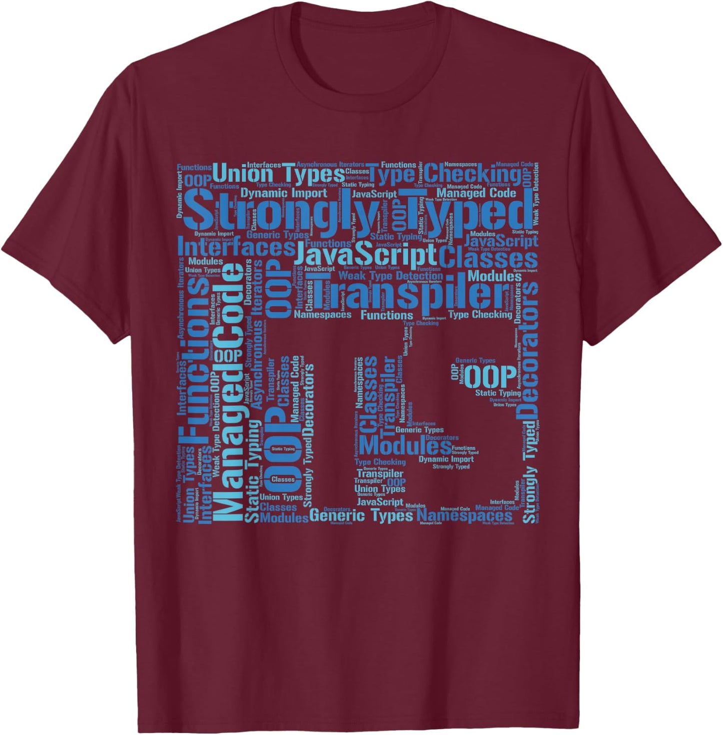 Original TypeScript Cloud | JavaScript T-Shirt - T-Shirt | Maroon