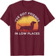 I've Got Friends In Low Places Dachshund Wiener Dog Vintage T-Shirt - T-Shirt | Maroon