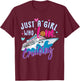 Just A Girl Who Loves Cruising Cruise Ship Summer Vacation T-Shirt - T-Shirt | Maroon