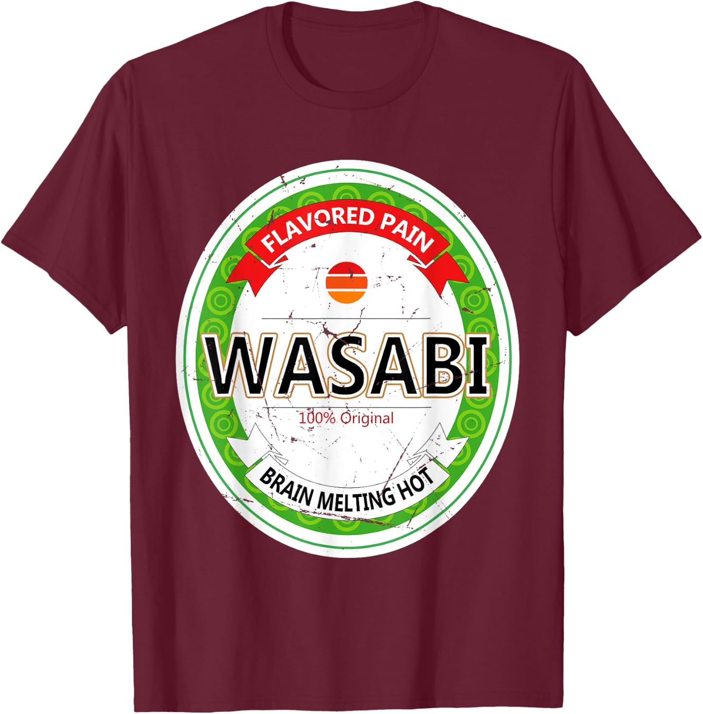 Wasabi Funny Japanese Sushi Condiment Halloween Costume T-Shirt - T-Shirt | Maroon