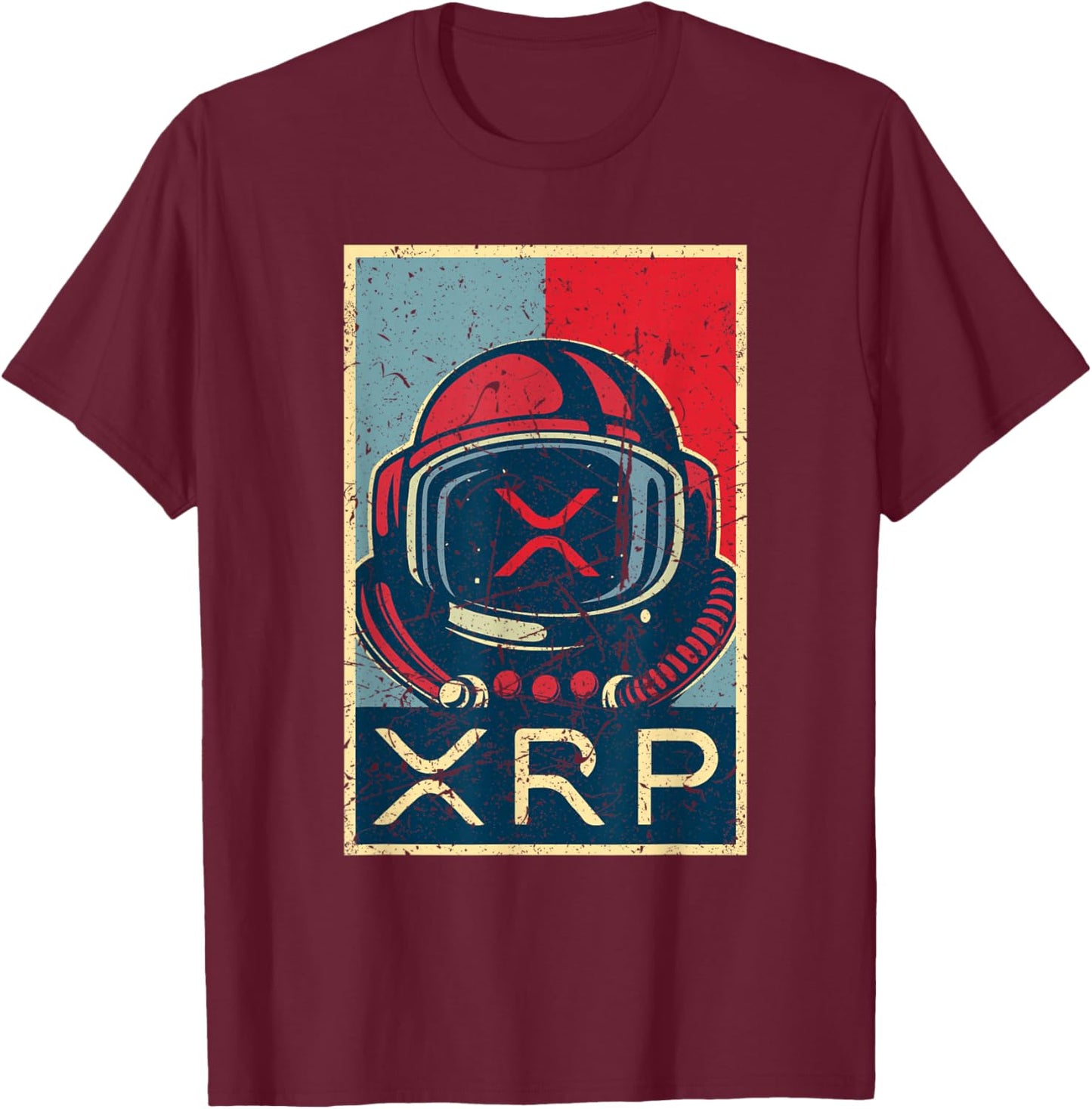 Retro Vintage XRP Ripple Clothing Astronaut Men Women T-Shirt - T-Shirt | Maroon