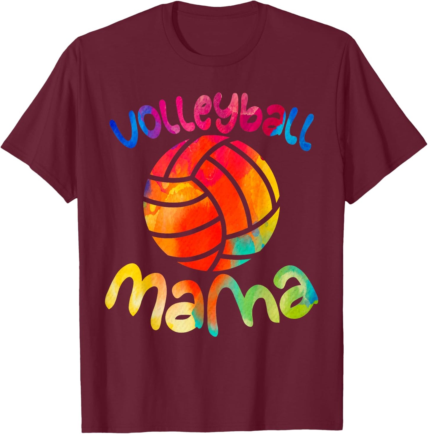 Cool Volleyball Shirt Fancy Volleyball Mama Sporty Mom T-Shirt - T-Shirt | Maroon