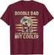 Vintage USA Flag Goldendoodle Doodle Dad Fathers Day Men T-Shirt - T-Shirt | Maroon
