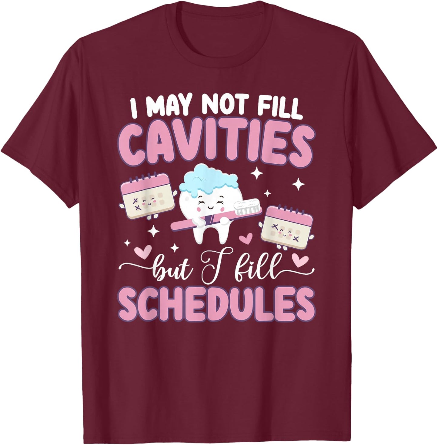 Best Dental Receptionist Appreciation Dentist Receptionist T-Shirt - T-Shirt | Maroon