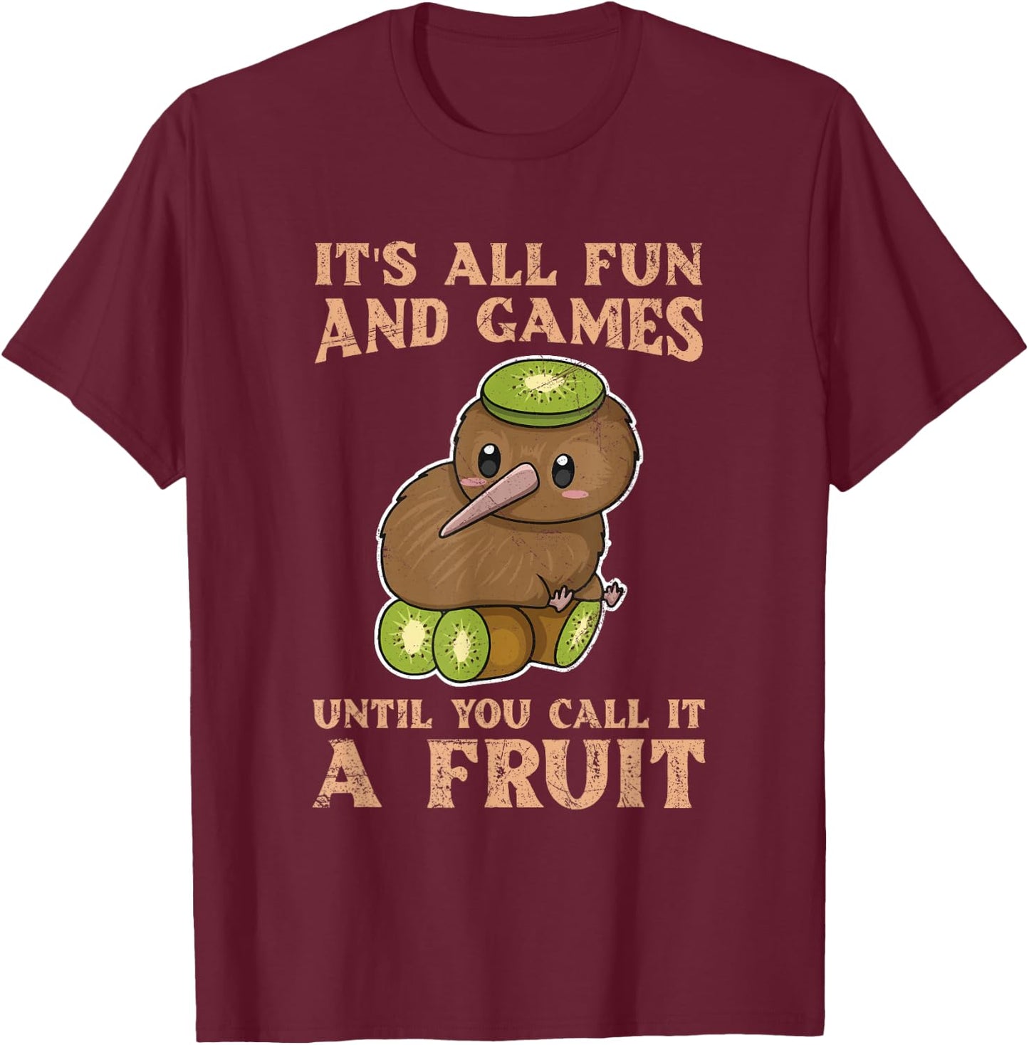 New Zealand Kiwi Bird Quote for a Kiwi Lover T-Shirt - T-Shirt | Maroon