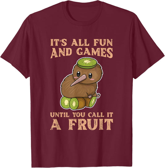 New Zealand Kiwi Bird Quote for a Kiwi Lover T-Shirt - T-Shirt | Maroon