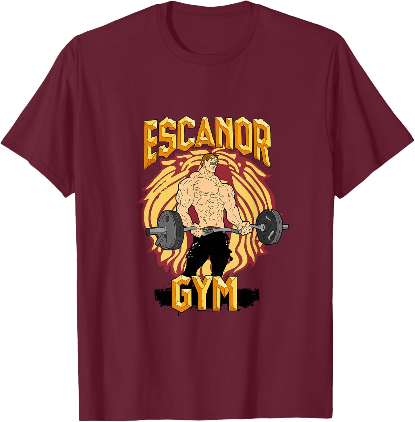 Escanor Gym Pride T-Shirt - T-Shirt | Maroon