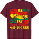 Juneteenth Juneteenth Celebrating Black Freedom 1865 T-Shirt - T-Shirt | Maroon