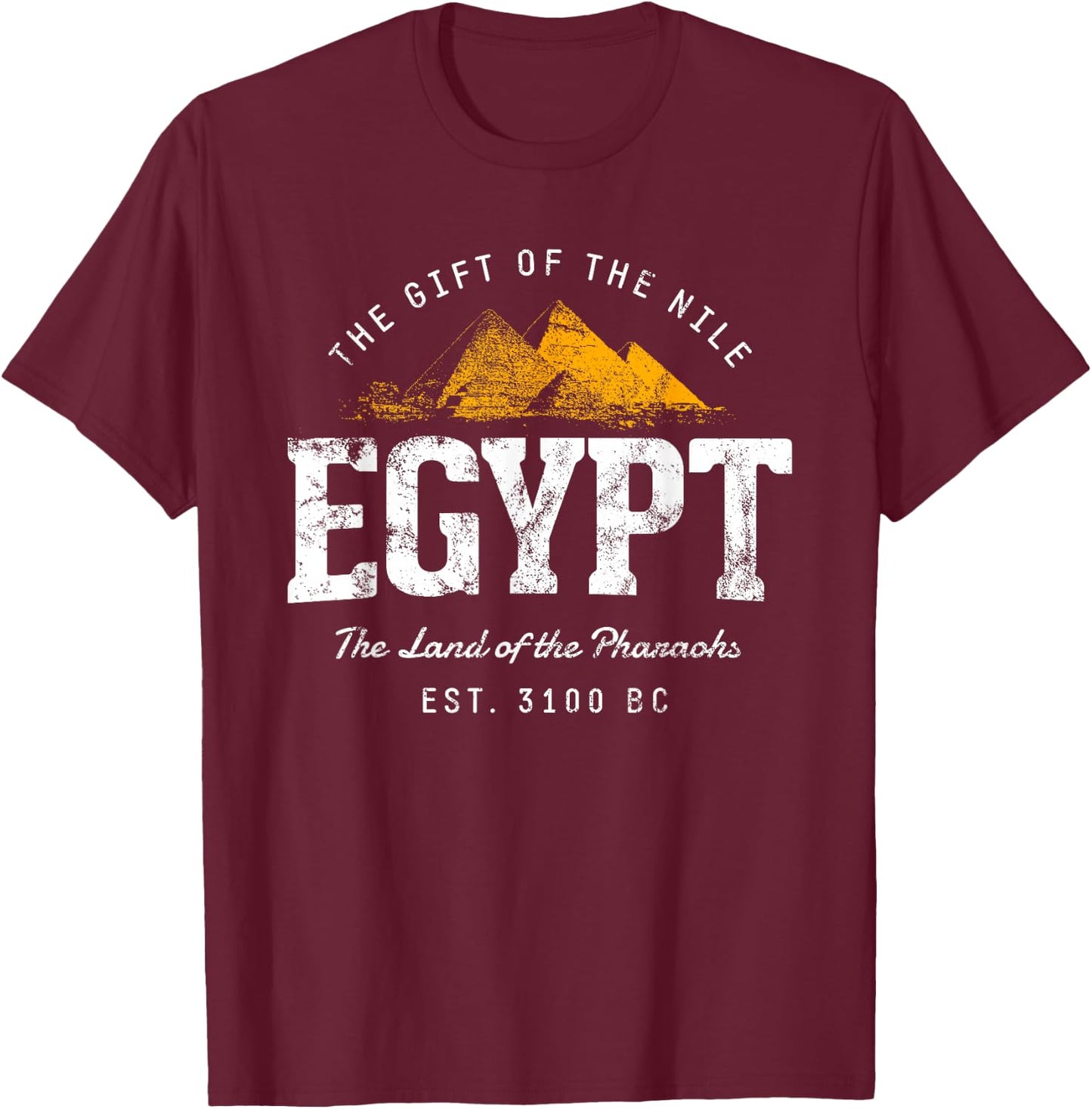 Egypt Souvenirs by Treaja Retro Egypt Vintage T-Shirt - T-Shirt | Maroon