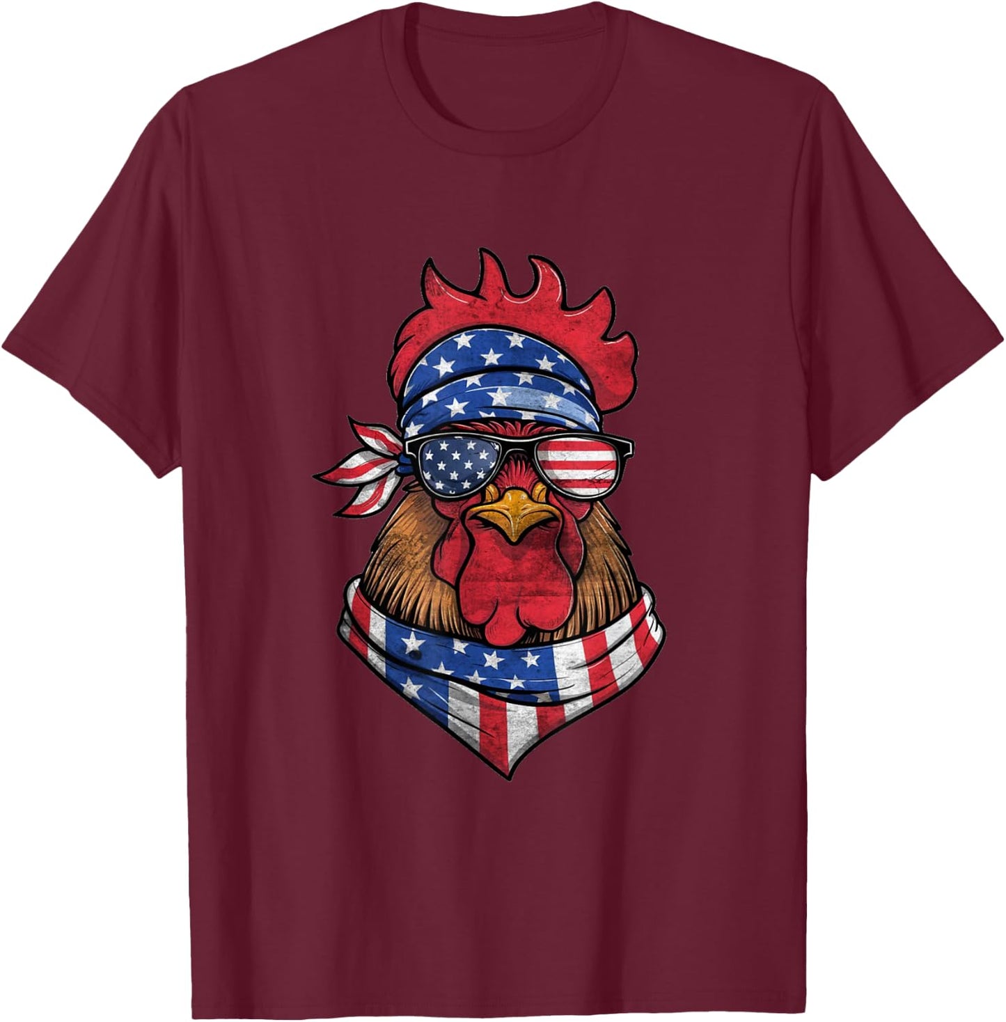 4th Of July Boys Kids Fourth Of July American Bald Eagle T-Shirt - T-Shirt | Maroon