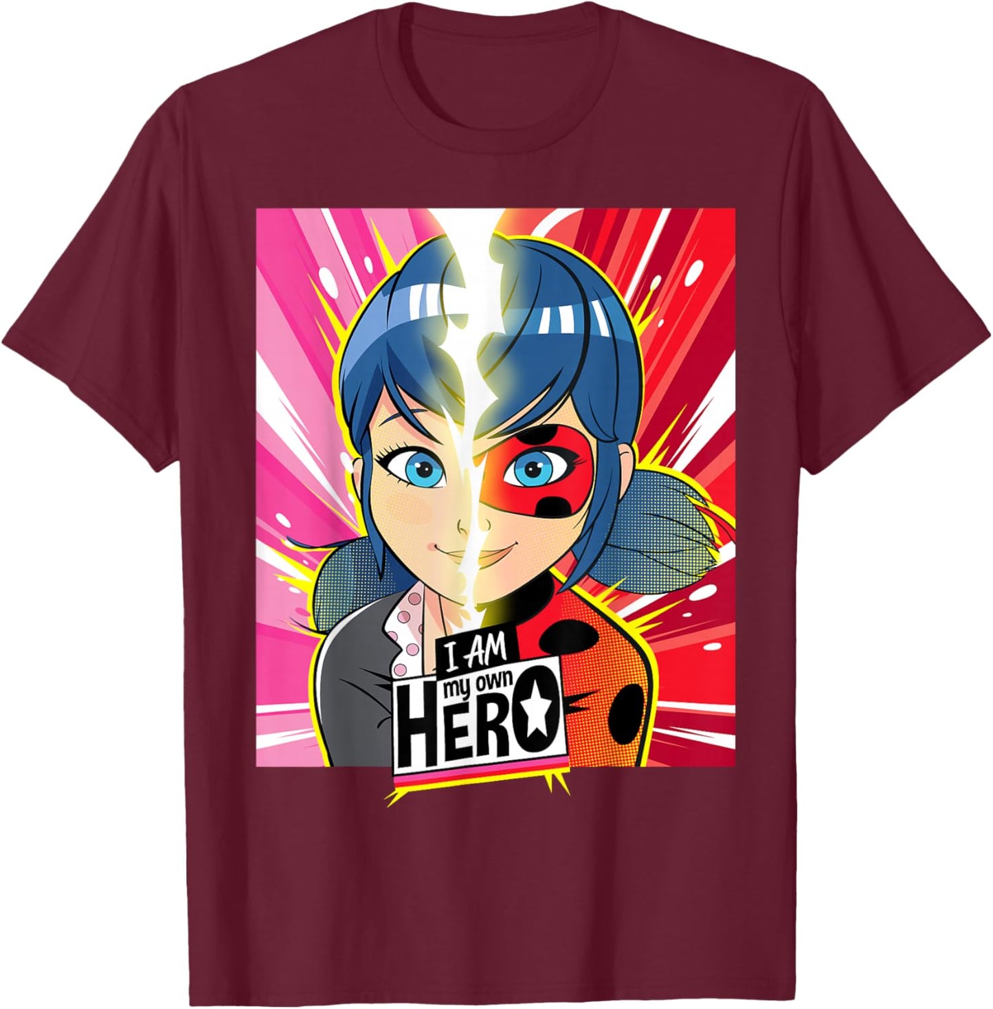 Miraculous Collection Ladybug My Own Hero Small T-Shirt - T-Shirt | Maroon