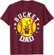 Bucket Dad Softball Dad Funny Father's Day Sports Daddy Men T-Shirt - T-Shirt | Maroon