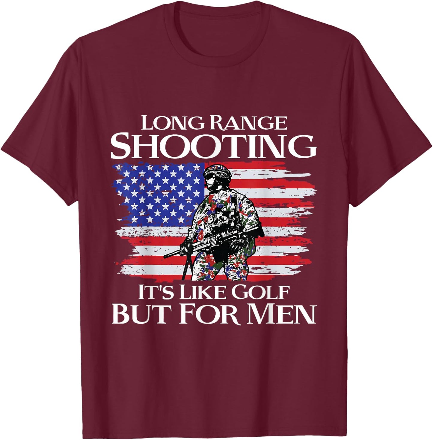 Windscreen shooting is like golf 's pistol shooters T-Shirt - T-Shirt | Maroon