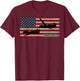 RQ-4 Global Hawk Military UAV Drone American Flag T-Shirt - T-Shirt | Maroon
