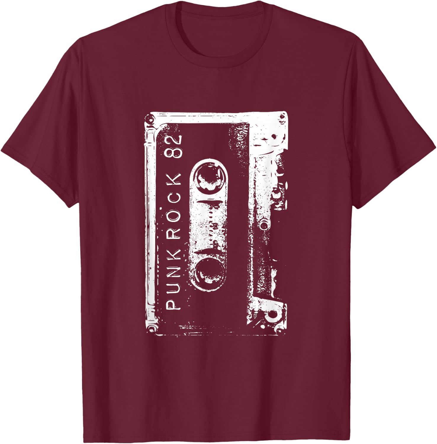 Punk Rock 80's Concert Mixtape Vintage T-Shirt - T-Shirt | Maroon