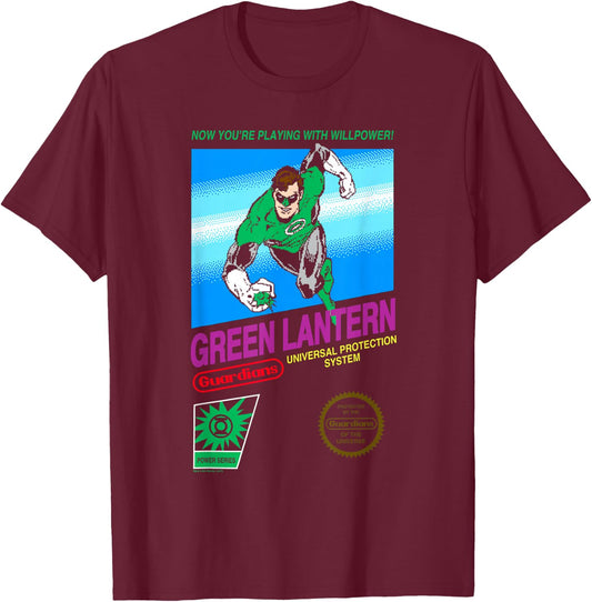 Green Lantern Box Art T-Shirt - T-Shirt | Maroon
