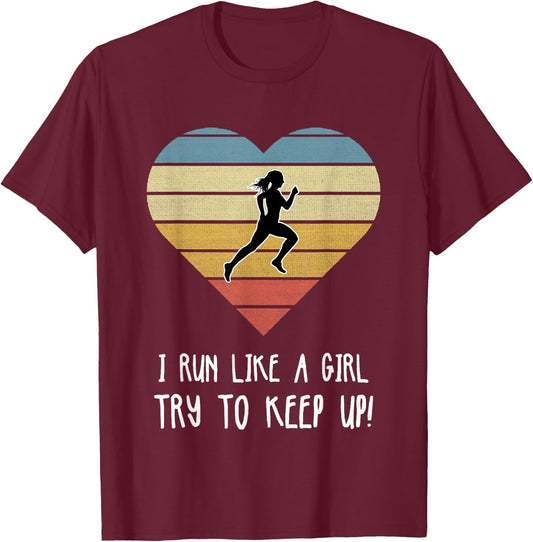 Girls' Cross Country Running Clothing T-Shirt - T-Shirt | Maroon