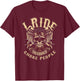 I Ride So I Don't Choke People Biker Wings Skull Motorcycle T-Shirt - T-Shirt | Maroon