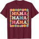Groovy Mama Family Matching Mother's Day Party Women Hippie T-Shirt - T-Shirt | Maroon