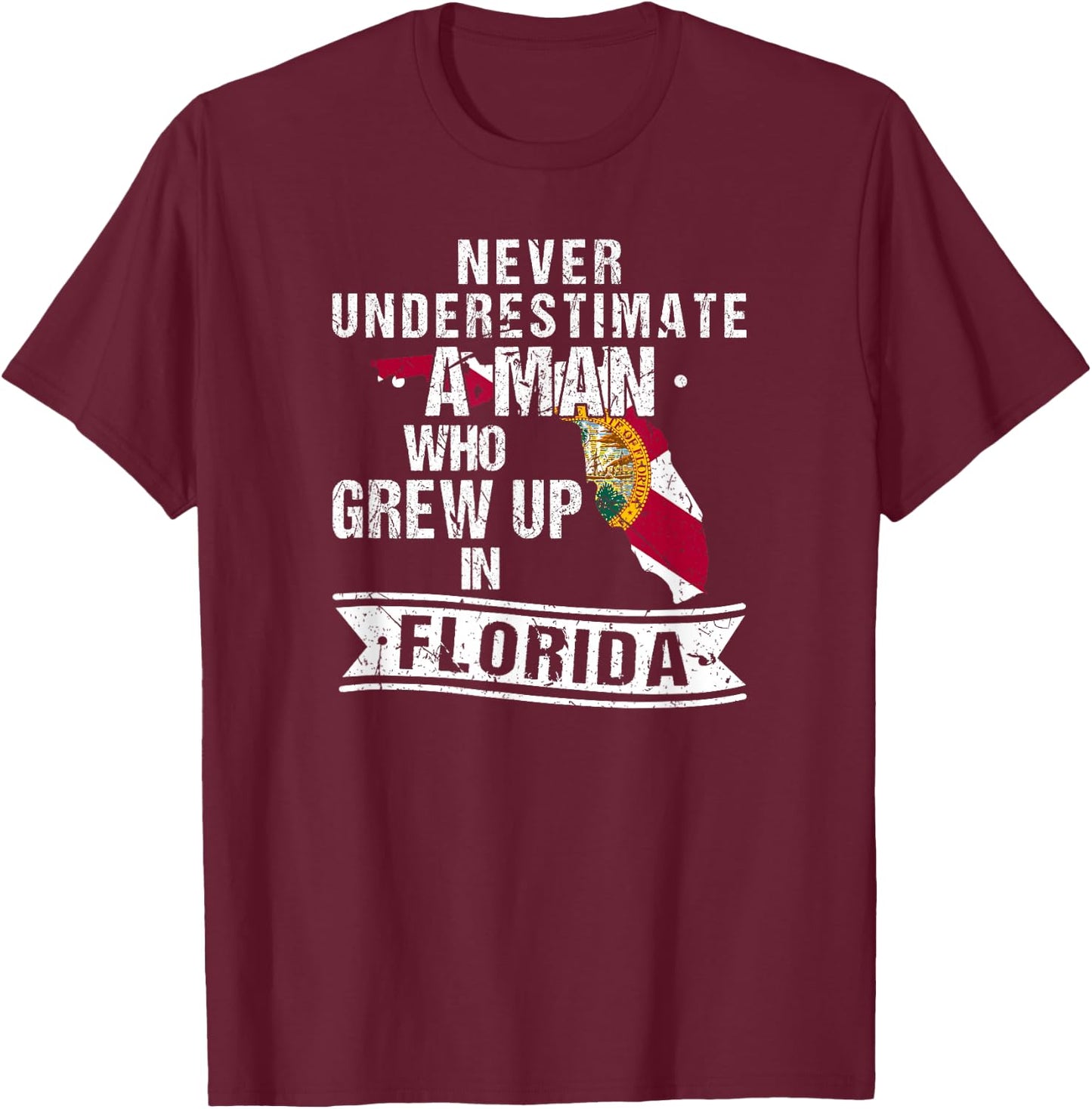 Flo Grown Design Native Florida T-Shirt - T-Shirt | Maroon