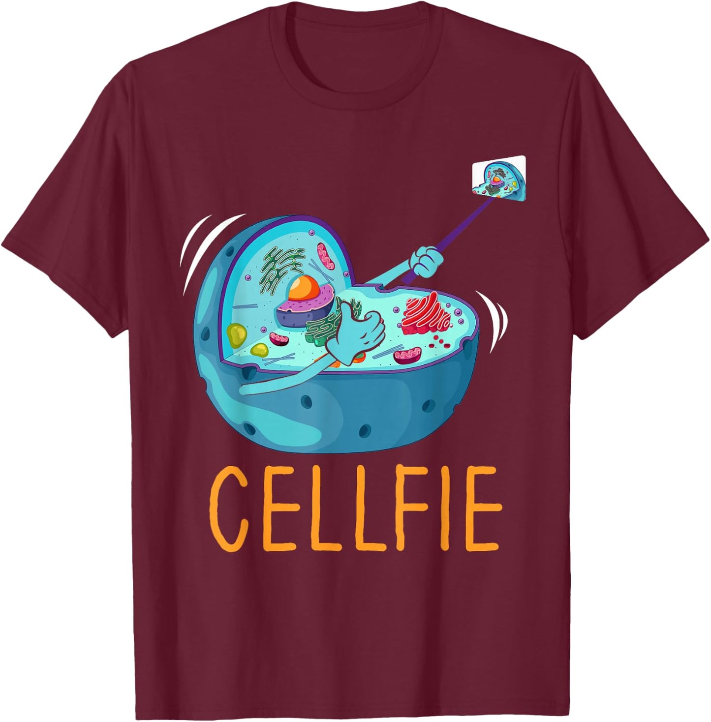 Cellfie Microbiology Microbiologist Biology Science Lover T-Shirt - T-Shirt | Maroon