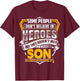 Childhood Cancer Warrior - I Wear Gold For My Son T-Shirt - T-Shirt | Maroon