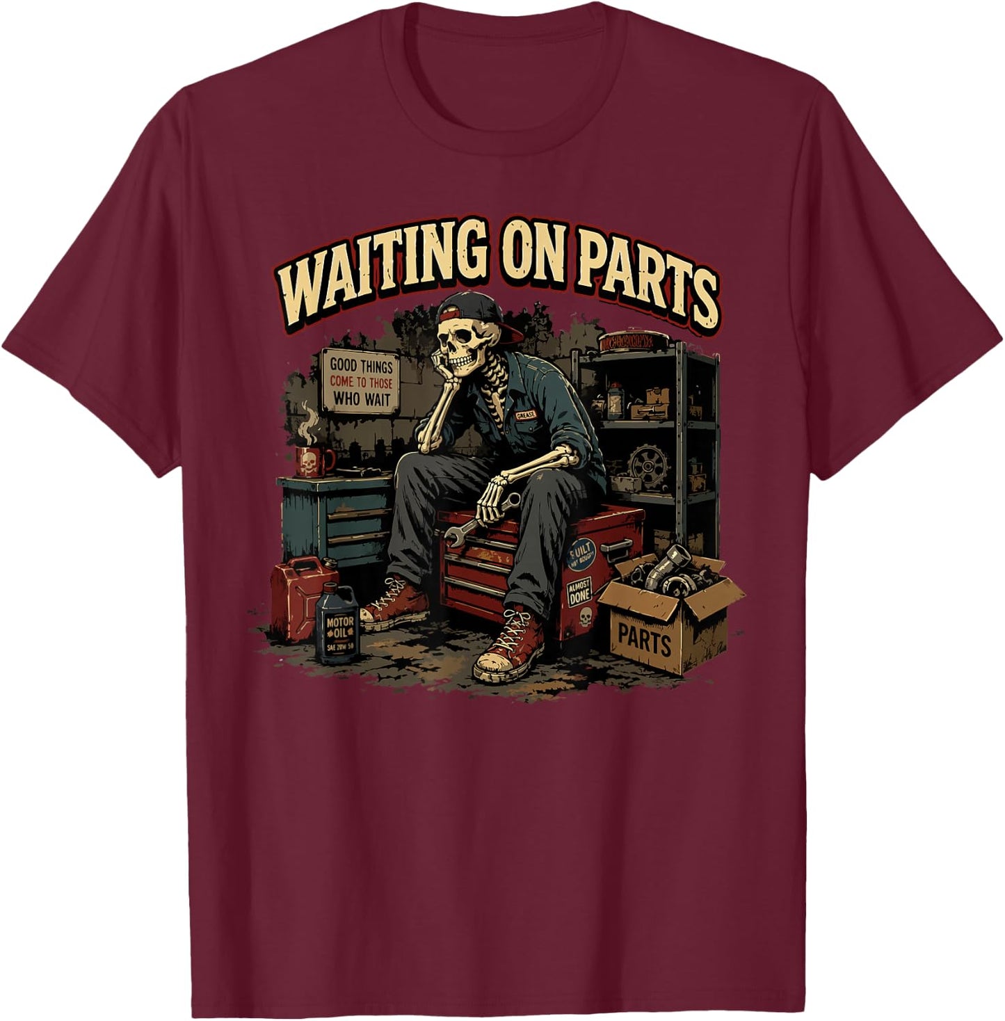 Car Technician Men Auto Repair Mechanic T-Shirt - T-Shirt | Maroon