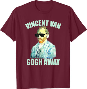 Van Gogh Shirt Vincent Van Gogh Away T Shirt Art Print T-Shirt - T-Shirt | Maroon