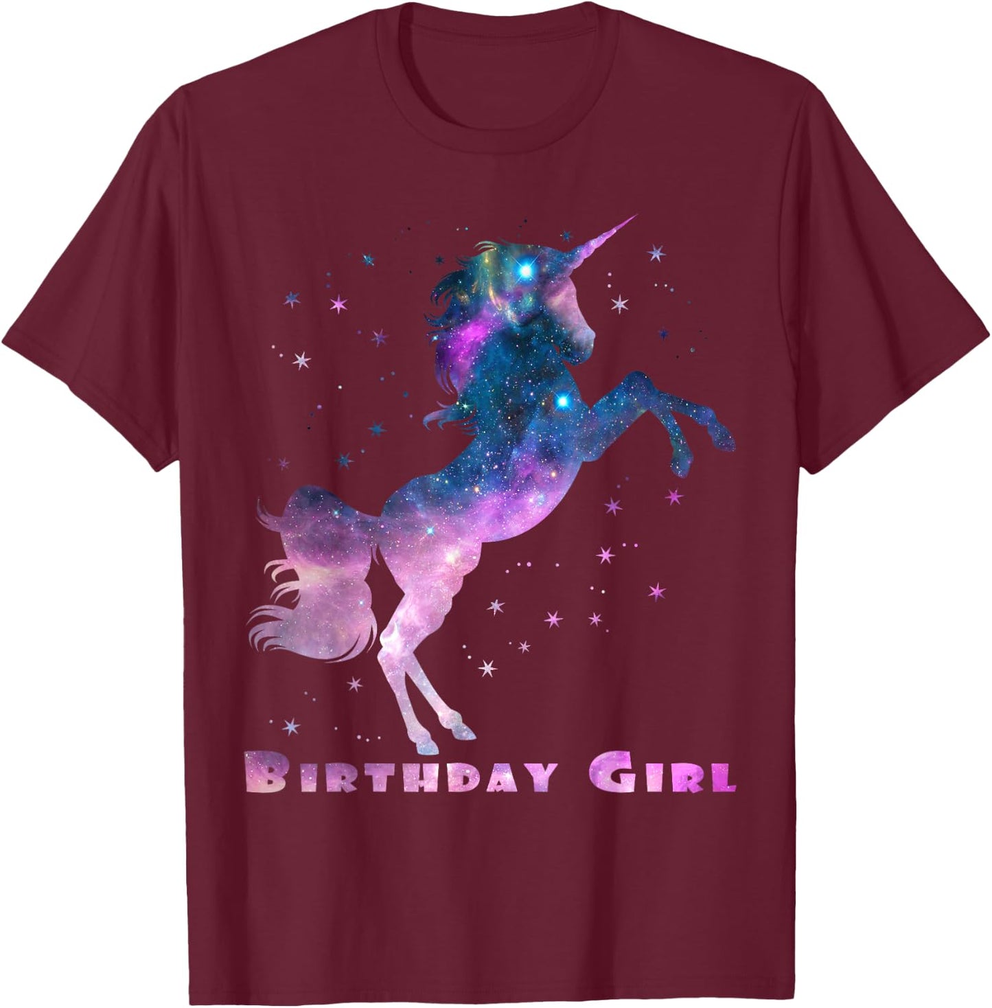 Space Unicorn Birthday Girl Galaxy Unicorn Cute Teens Kids T-Shirt - T-Shirt | Maroon